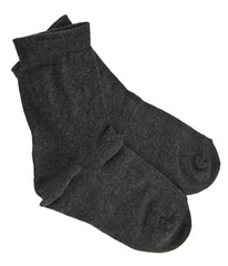 Black socks isolated on white background