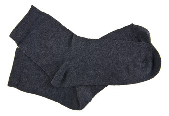 Black socks isolated on white background