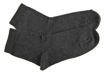 Black socks isolated on white background