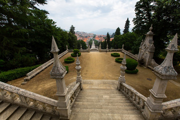 Top view of Lamego city, northern Portugal.