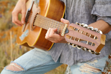 man with acoustic guitar