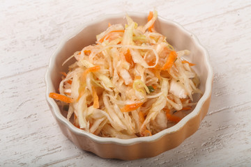 Raw pickled cabbage