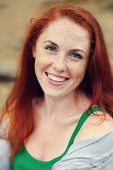 beautiful redhead woman