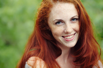 beautiful redhead woman