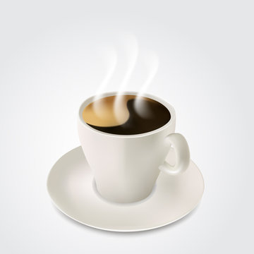 Coffee with cream design template. Vector illustration.