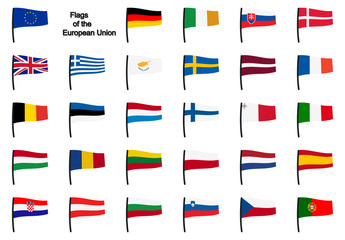 collection EU flags