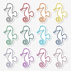 Sea horse vector illustration
