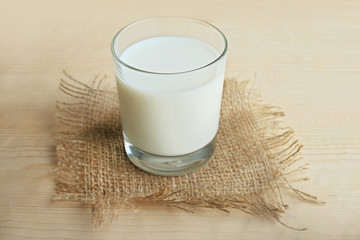 A glass of milk