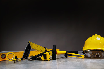 Yellow Constructor tools.