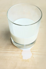 A glass of milk