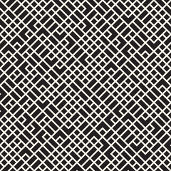 Vector seamless pattern. Mesh repeating texture. Linear grid with chaotic shapes. Stylish geometric lattice design