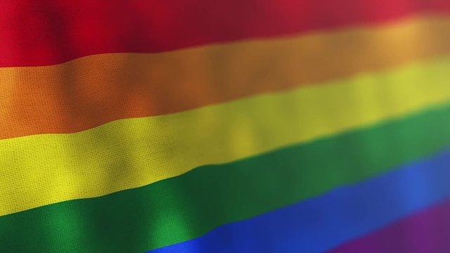 LGBT Flag waving animation