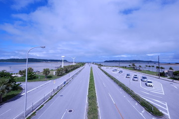 海中道路in沖縄