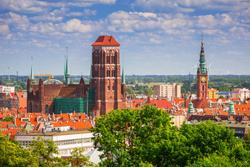 Fototapeta premium Beautiful architecture in the old town of Gdansk, Poland