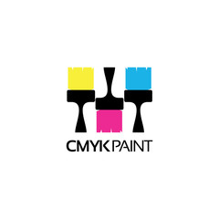 CMYK Paint Logo Template Design