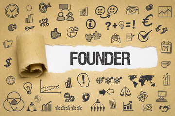 Founder / Papier mit Symbole