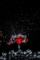 Cocktail with a spray