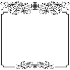 Vintage floral frames vector design elements