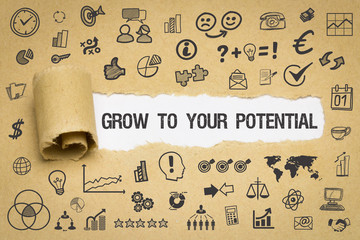 Grow to your Potential / Papier mit Symbole