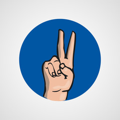 hands gesture or finger alphabet spelling vector illustration