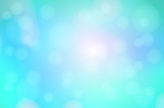 Turquoise blue purple abstract with bokeh lights blurred background