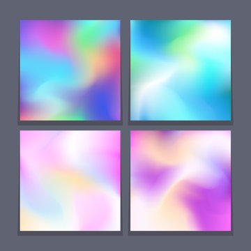 Colorful iridescent backgrounds set for your design.
