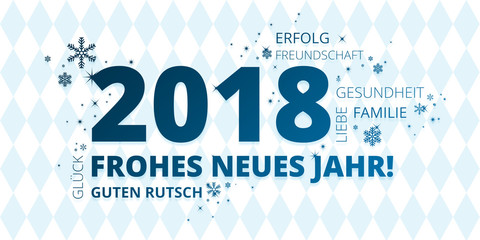 Frohes neues Jahr 2018 Bayern