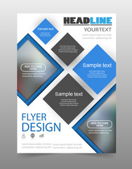 Business brochure flyer template, can be use for publishing, print and presentation. Vector. Eps 10