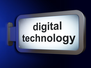 Data concept: Digital Technology on billboard background