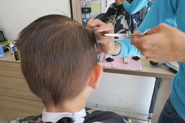 boy's haircut