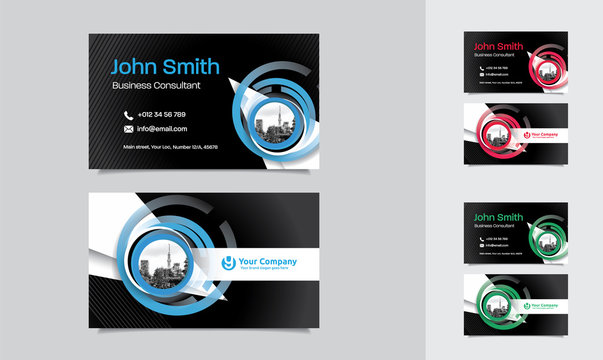 City Background Business Card Design Template. Can be adapt to Brochure, Annual Report, Magazine,Poster, Corporate Presentation, Portfolio, Flyer, Website