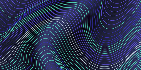 Abstract vivid waves background landscape composition.