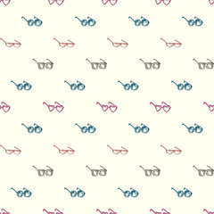 Seamless pattern with glasses