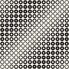 Fototapeta premium Abstract black and white pattern background. Seamless geometric circle halftone. Stylish modern texture..