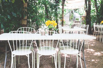 Vintage style cafe or restaurant, Exterior design concept