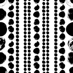 Seamless black and white hand drawn pattern