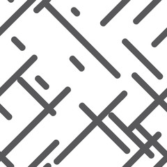 Vector Seamless pattern of monochrome geometric . Seamless textures