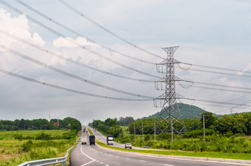 High voltage transmission tower