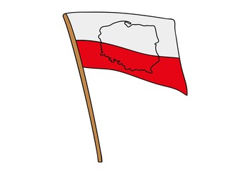 flaga Polski - obrazy, fototapety, plakaty