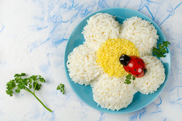 Festive salad shaped chamomile