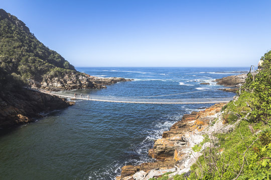 Hanging bridge over Storms River mouth, Tsitsikamma National Park