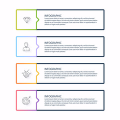 Vector info graphics for your business presentations. Can be used  website layout, numbered banners, diagram, horizontal cutout lines, web design.