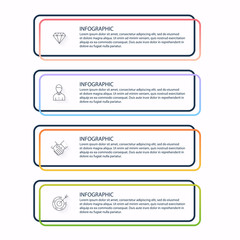 Vector info graphics for your business presentations. Can be used  website layout, numbered banners, diagram, horizontal cutout lines, web design.