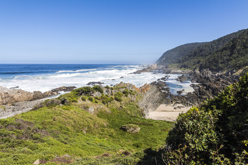 Hiking trail on coast of Tsitsikamma National Park, South Africa