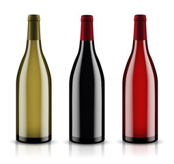 Mockup wine bottle. vector design.