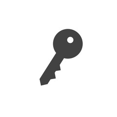 Key template silhouette. Flat style icon. Vector illustration