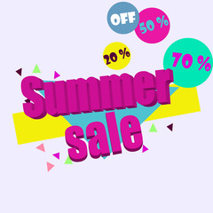 Summer Sale Banner Template Background.