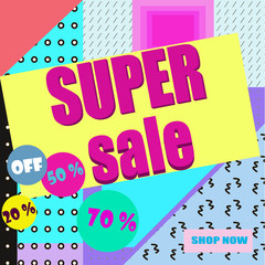 Vector abstract sale poster