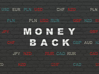 Finance concept: Money Back on wall background