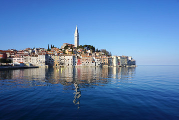 Heritage building at Rovinj old town in Croatia